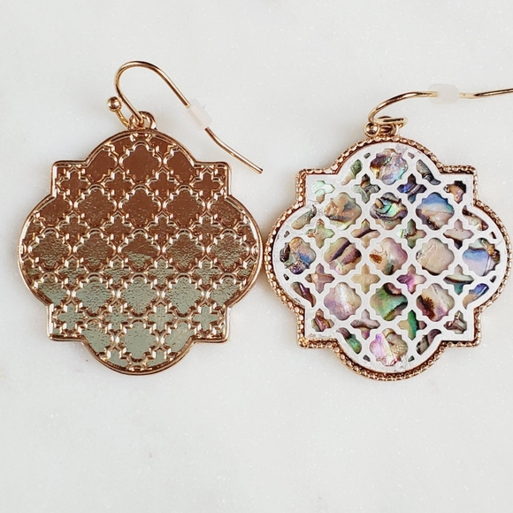 New abalone filigree dangle earrings - Picture 5 of 11